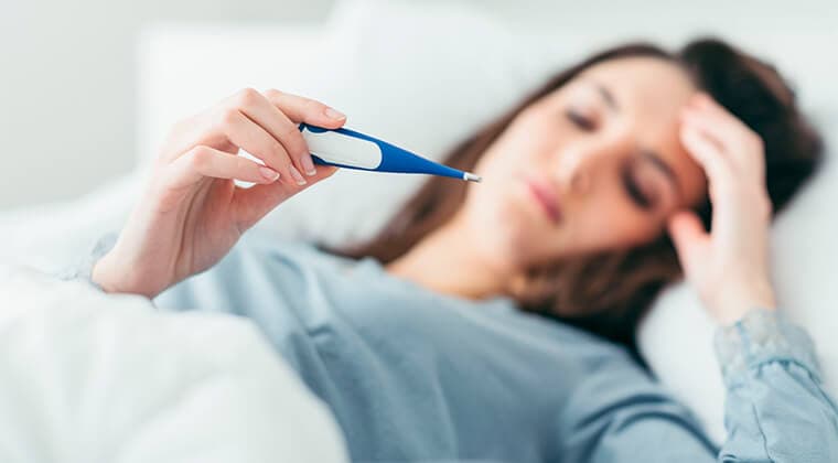 Fiebre inexplicada asociada a dolor localizado